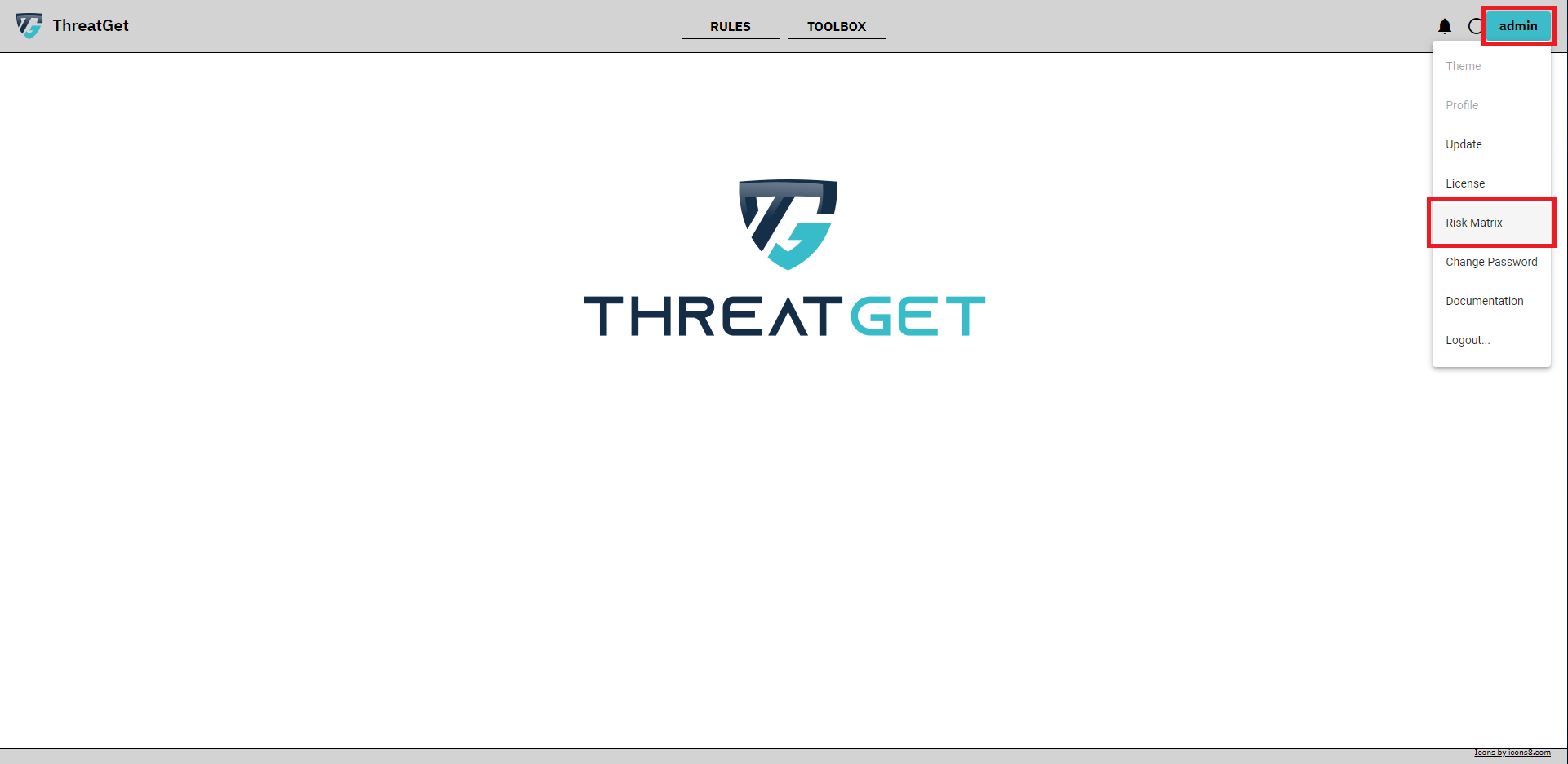 ThreatGet risk matrix navigation