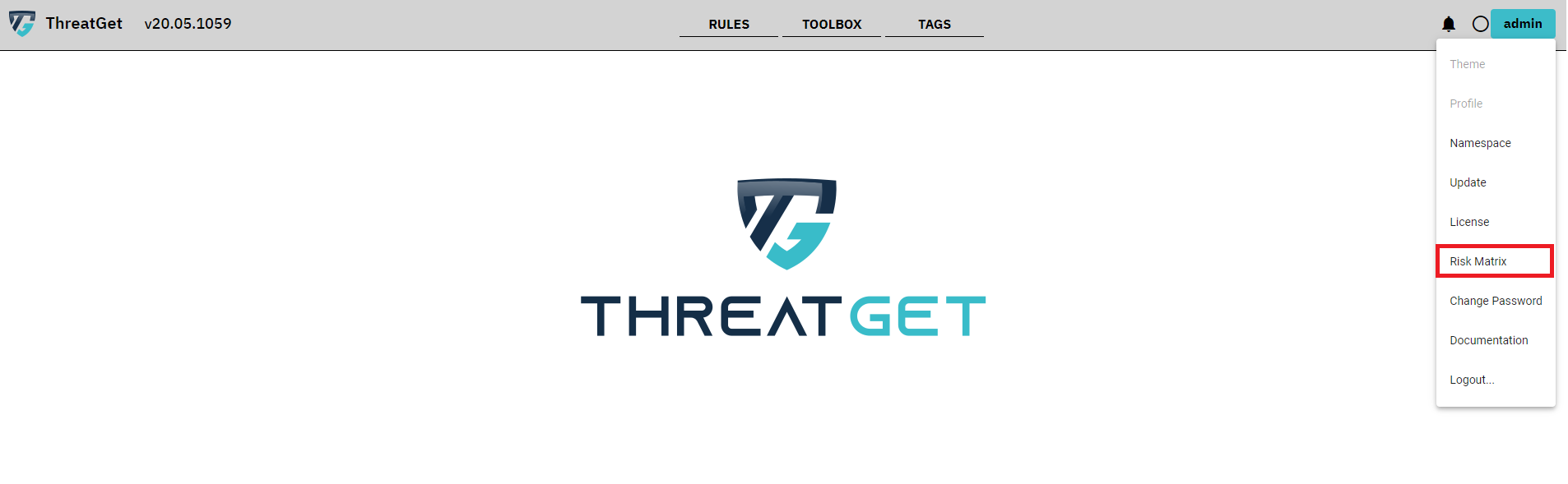 ThreatGet risk matrix navigation