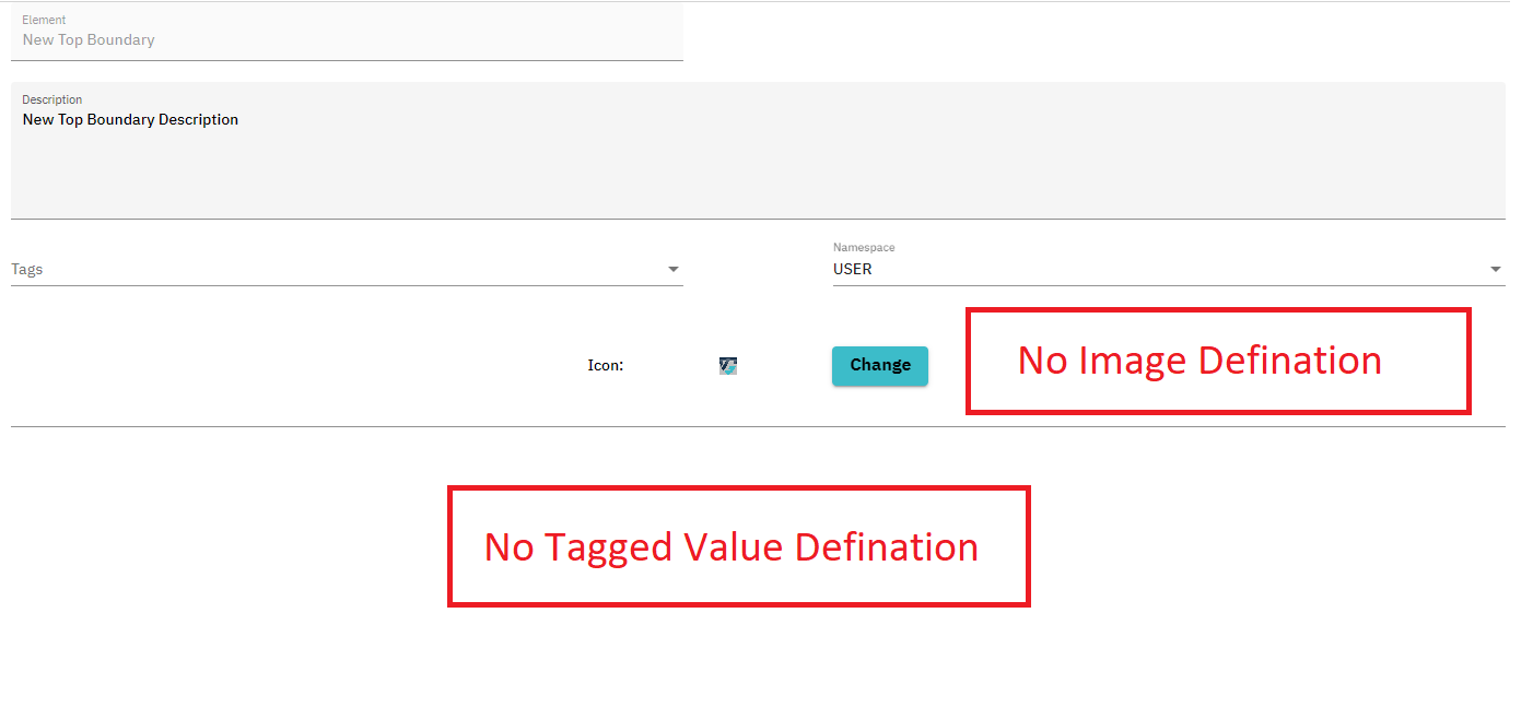 New boundary with missing marked image and tagged value definition