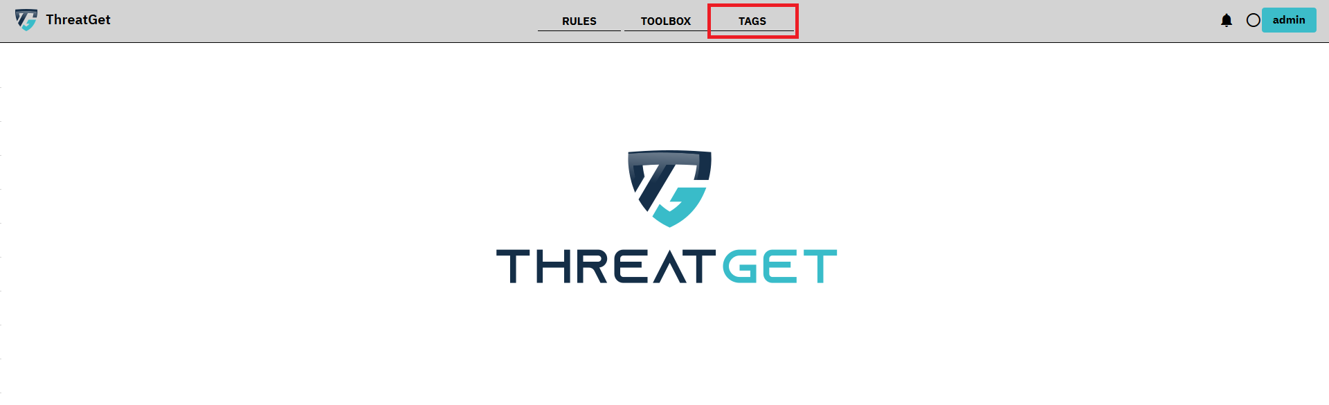 THREATGET overview screen with marked elements button