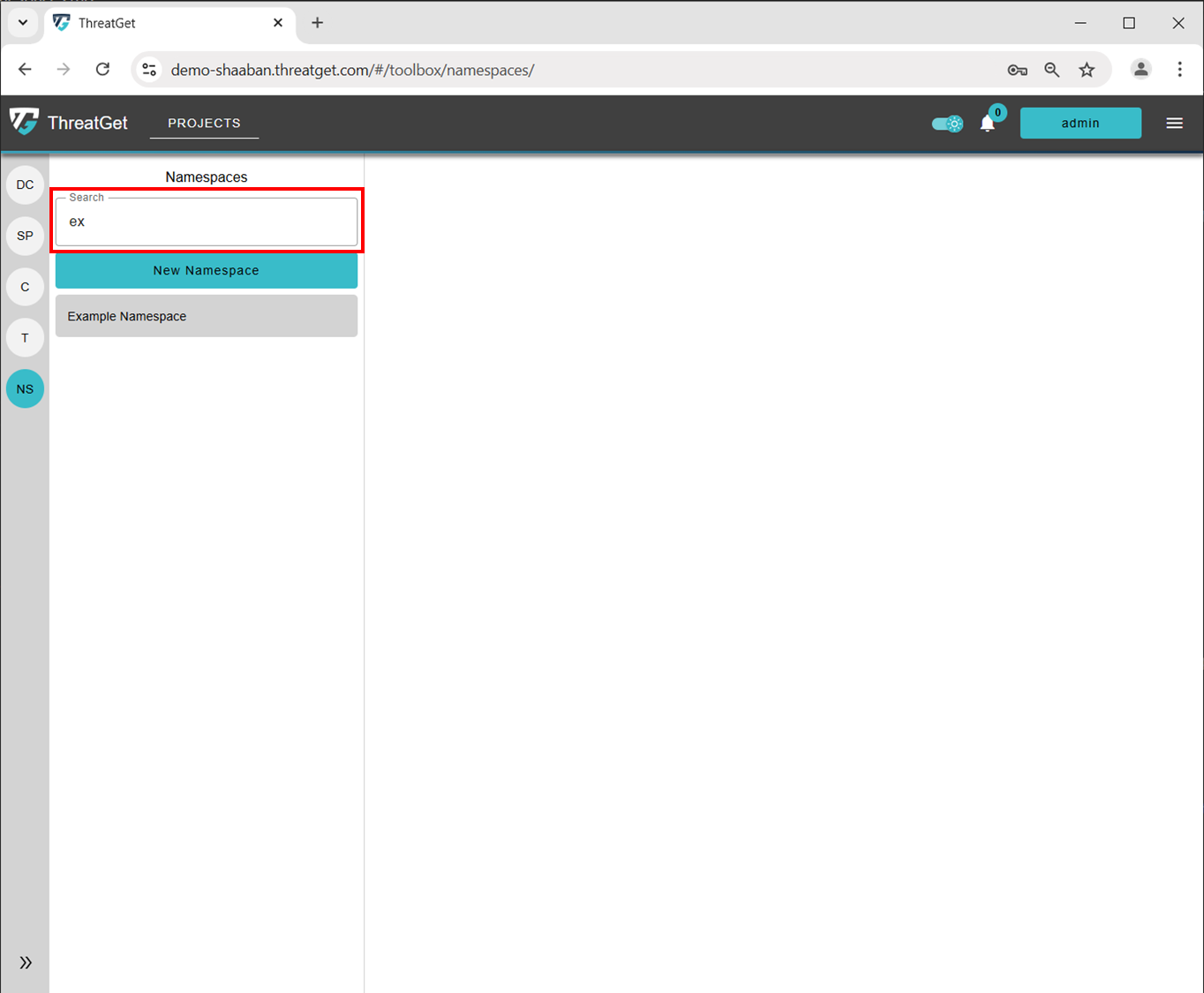 search namespace