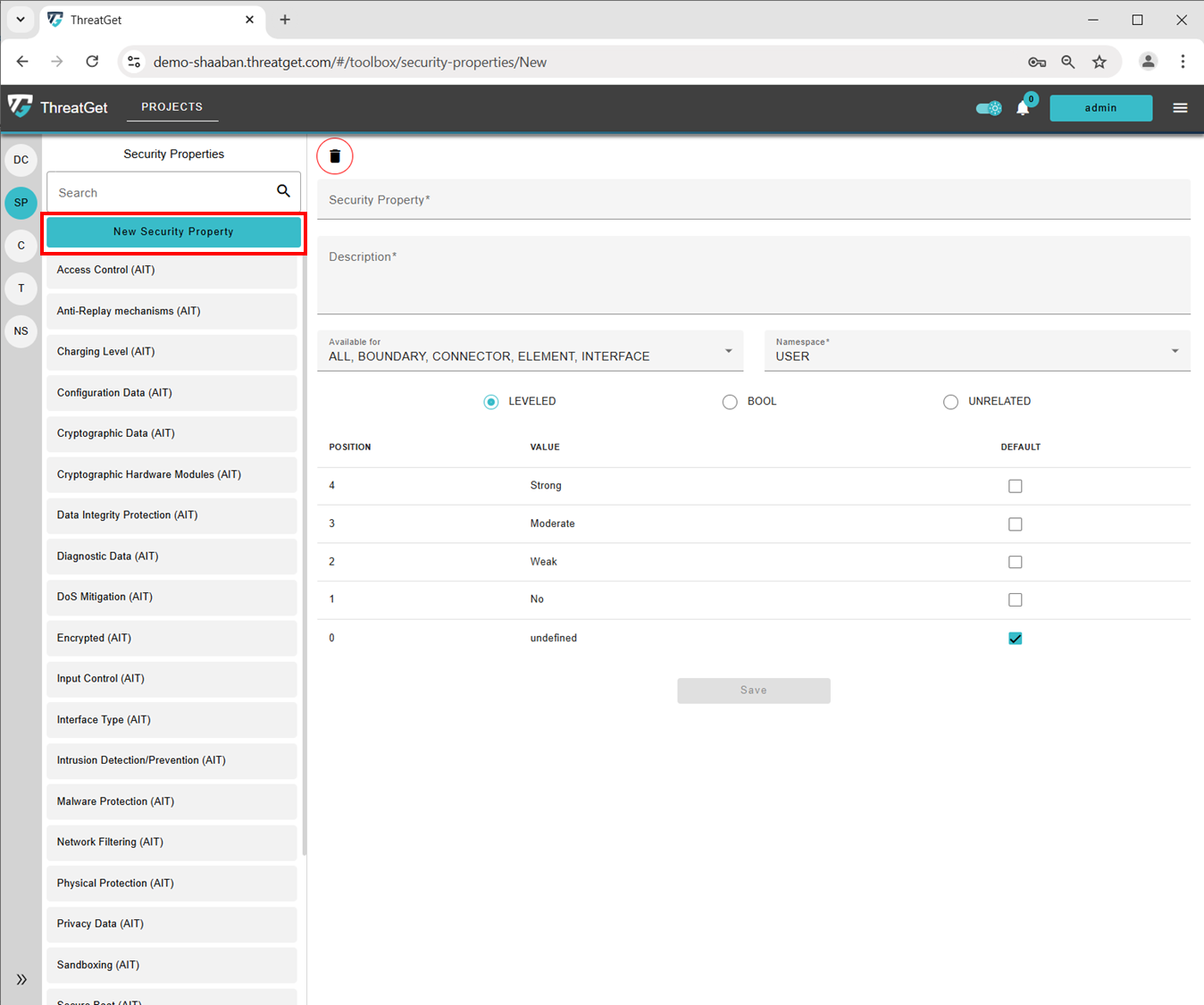 New Security Property