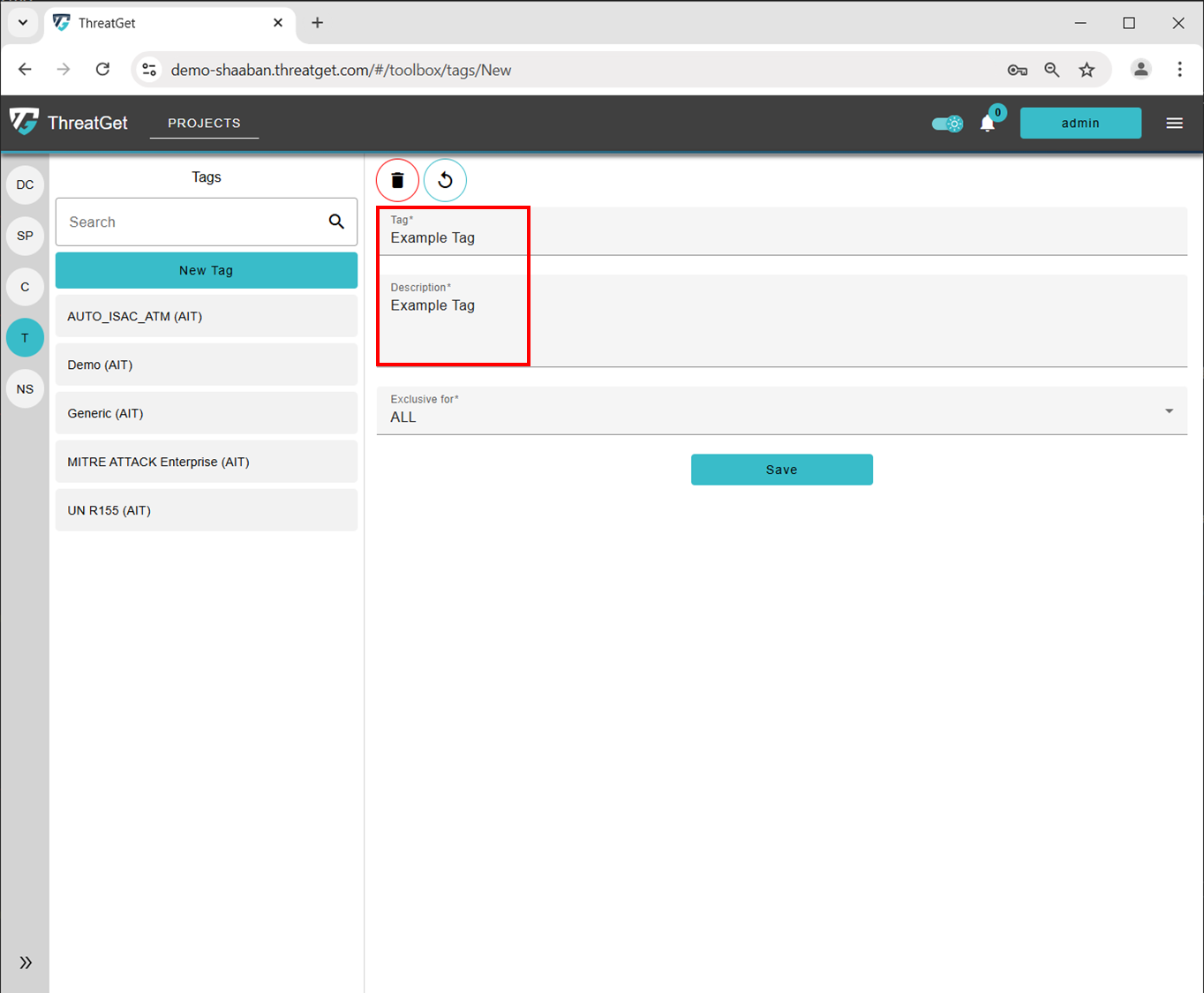 Name and Description Tag