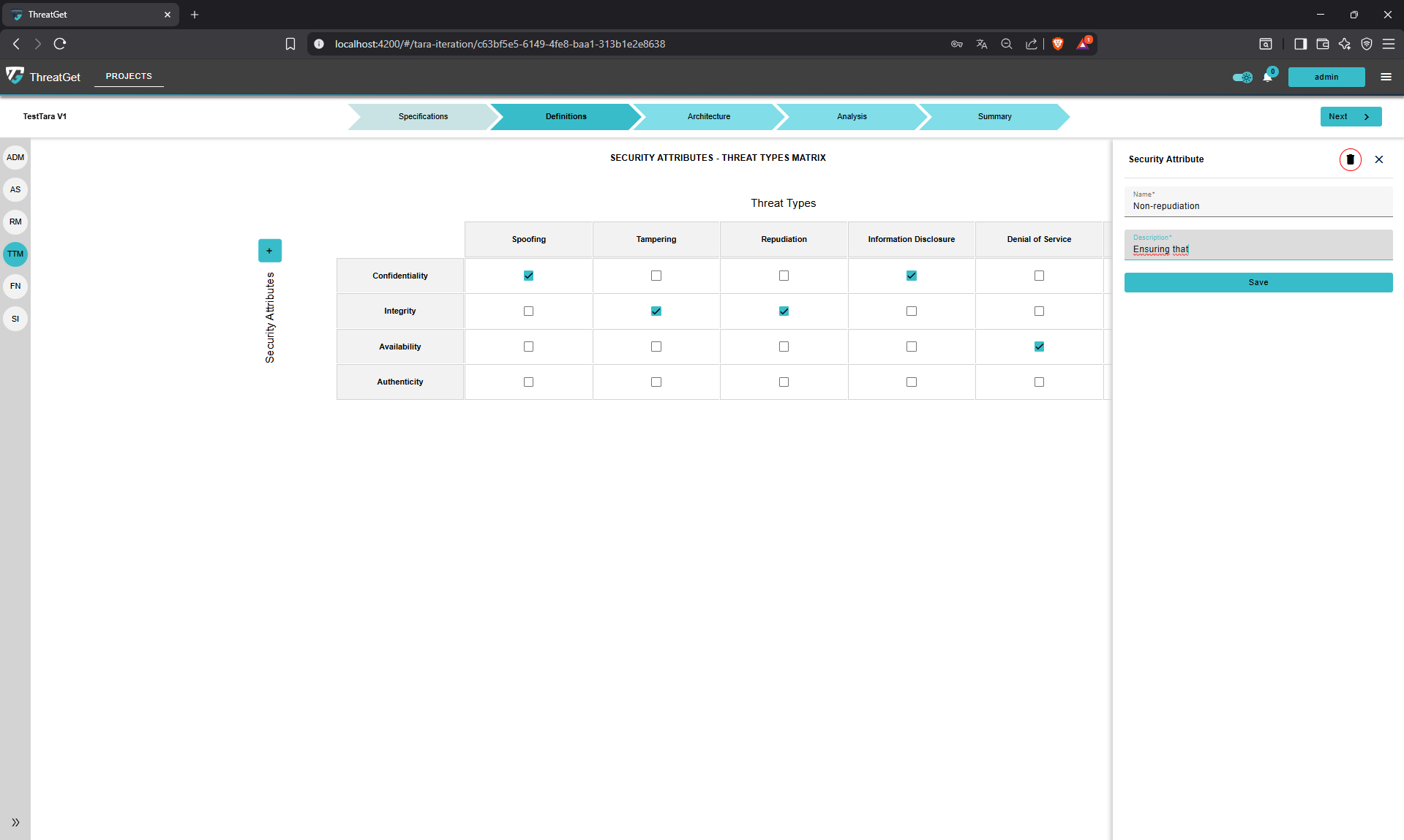 Add Security Attribute