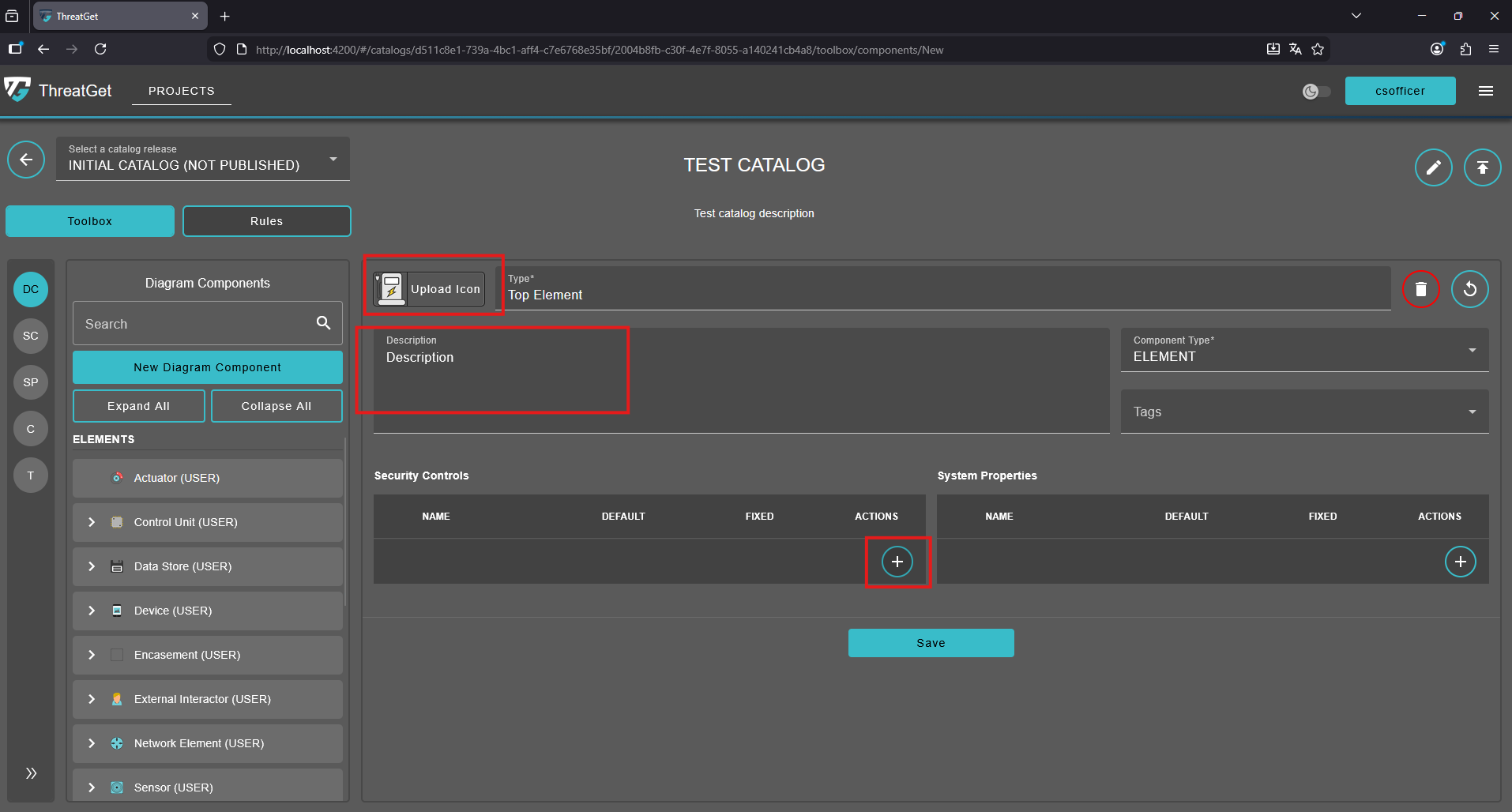 New Element Component